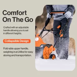 SuperHandy Walk-Behind Snow Blower 120V Corded 18-in Clearing Width