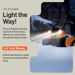 SuperHandy Walk-Behind Snow Blower 120V Corded 18-in Clearing Width