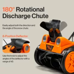 SuperHandy Walk-Behind Snow Blower 120V Corded 18-in Clearing Width