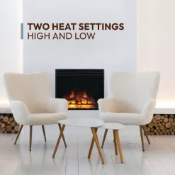 Cambridge 22.8-in W Black Fan-forced Electric Fireplace