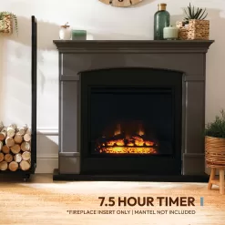 Cambridge 22.8-in W Black Fan-forced Electric Fireplace