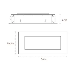 Cambridge 56-in W Black Fan-forced Electric Fireplace