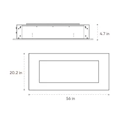 Cambridge 56-in W White Fan-forced Electric Fireplace