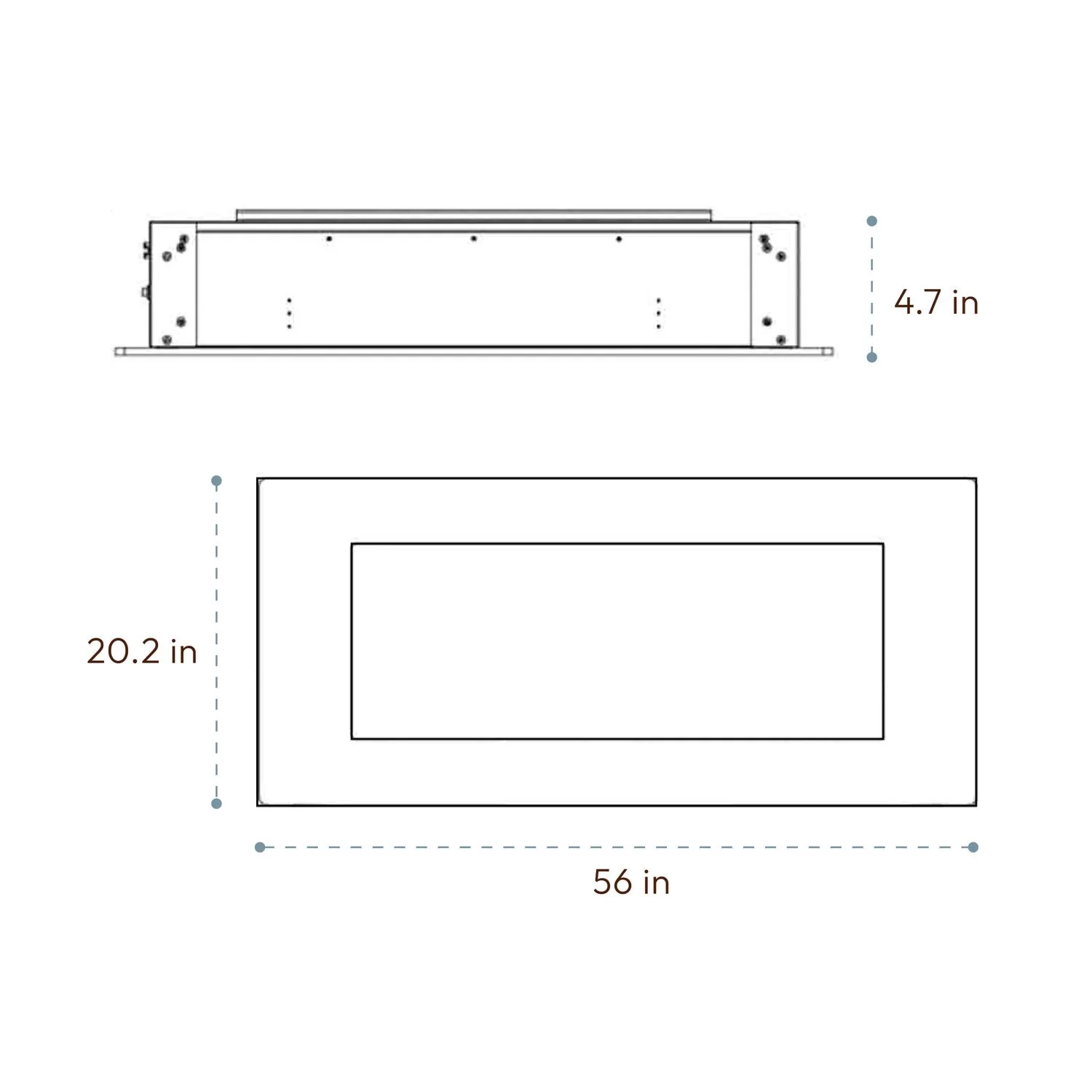 Cambridge 56-in W White Fan-forced Electric Fireplace