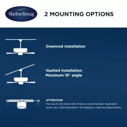 Harbor Breeze Summersville 52-in Textured Black Indoor/Outdoor Ceiling Fan with Light and Remote (5-Blade)