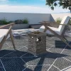 CASAINC Fire Pit Table 18-in W 30000-BTU Gray Portable Stainless Steel Propane Gas Fire Pit Table