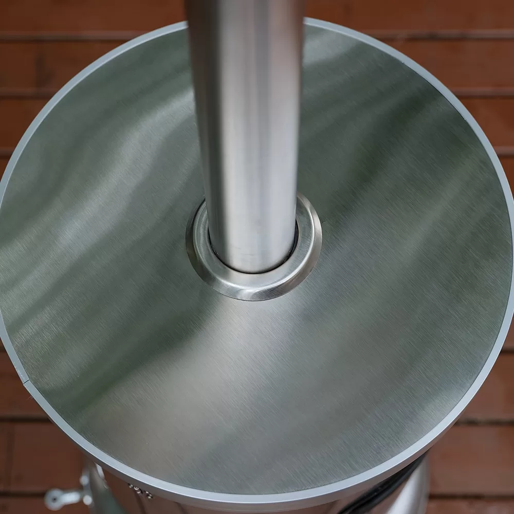 Style Selections 48000-BTU Stainless Steel Stainless Steel Floorstanding Liquid Propane Patio Heater