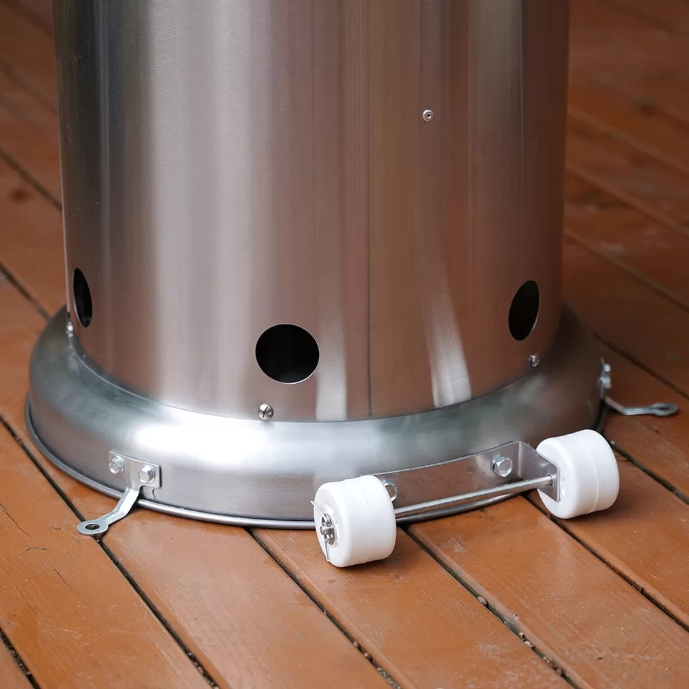 Style Selections 48000-BTU Stainless Steel Stainless Steel Floorstanding Liquid Propane Patio Heater