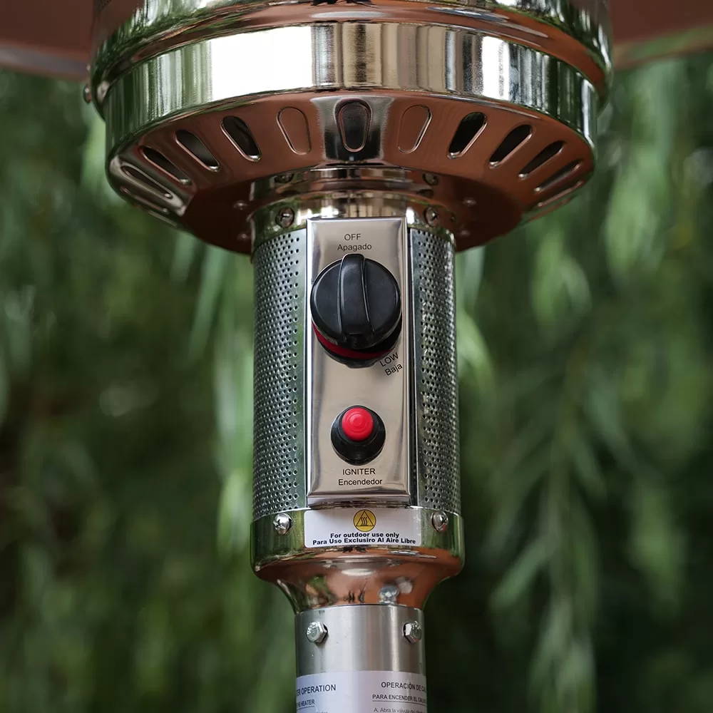 Style Selections 48000-BTU Stainless Steel Stainless Steel Floorstanding Liquid Propane Patio Heater