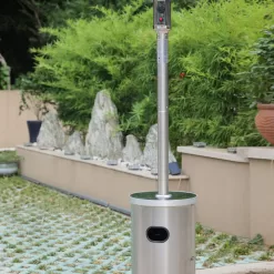 Style Selections 48000-BTU Stainless Steel Stainless Steel Floorstanding Liquid Propane Patio Heater