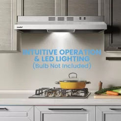 Comfee CVU30W2AST Range Hood 30 Inch Ducted Ductless Vent Hood Durable Stainless Steel Kitchen Hood