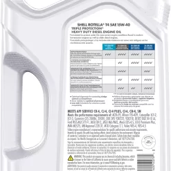 Shell Rotella T4 Triple Protection Conventional 15W-40 Diesel Engine Oil (1-Gallon, Case of 3)