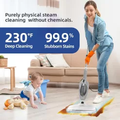 GorFanty Steam Mop - 10-in-1 MultiPurpose Handheld Steam Cleaner Detachable Floor Steamer