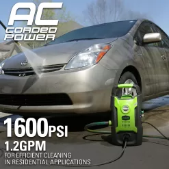 Greenworks 1600 PSI (1.2 GPM) Electric Pressure Washer (Ultra Compact / Lightweight / 20 FT Hose / 35 FT Power Cord)