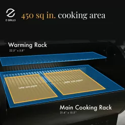 Z GRILLS ZPG-450A 2023 Upgrade Wood Pellet Grill & Smoker 6 in 1 BBQ Grill Auto Temperature Control, 450 Sq in Bronze