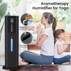 Humidifiers Large Room Bedroom with 7 Colors Light, 2.1Gal(8L) 3 Speed Quiet Ultrasonic Cool Mist Humidifier (Black)