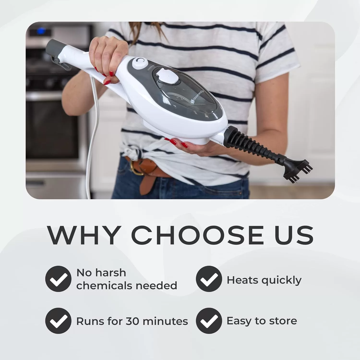 Steam and Go Steam Mop Floor Steamer with Handheld Steam Cleaner for Tile and Grout