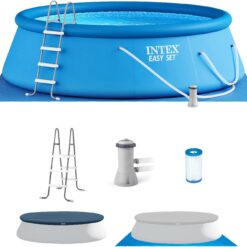 INTEX 28167EH Easy Set Inflatable Swimming Pool Set: 15ft x 48in – Includes 1000 GPH Cartridge Filter Pump