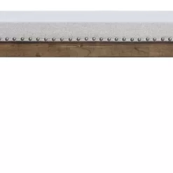 Signature Design by Ashley Moriville Casual Rustic Upholstered Dining Bench, Grey & Brown