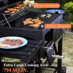 Sophia & William Extra Large Charcoal BBQ Grills with 794 SQ.IN. Cooking Area, Outdoor Barbecue Grill