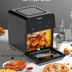 Nuwave Brio Air Fryer Oven, 15.5Qt X-Large Family Size, Integrated Smart Thermometer