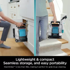 Shark PX201 StainStriker Portable Carpet & Upholstery Cleaner, Spot, Stain, & Odor Eliminator, White