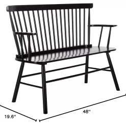 Safavieh American Homes Collection Addison Spindle Back Black Bench
