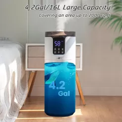 LACIDOLL Humidifiers for Home Large Room Wholehouse Humidifier 2000 sq. ft 4.2 Gal 16L
