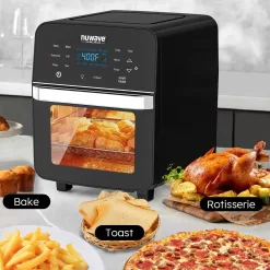 Nuwave Brio Air Fryer Oven, 15.5Qt X-Large Family Size, Integrated Smart Thermometer