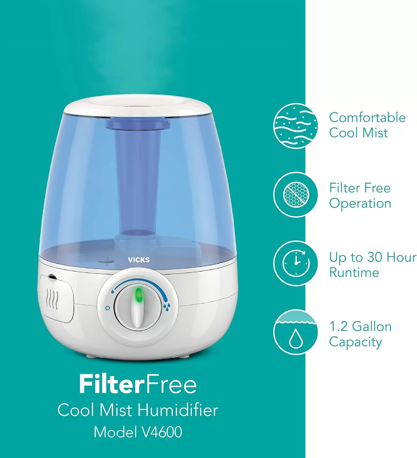 Vicks Filter-Free Ultrasonic Humidifier