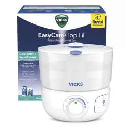 PUR Vicks EasyCare+ Top Fill Filter-Free Cool Mist Humidifier, White