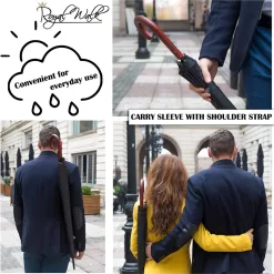 Royal Walk Windproof Large Umbrella for Rain 54 Inch Automatic Open for 2 Persons