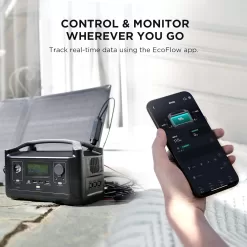 EF ECOFLOW RIVER 288Wh Portable Power Station,3 x 600W(Peak 1200W) AC Outlets & LED Flashlight