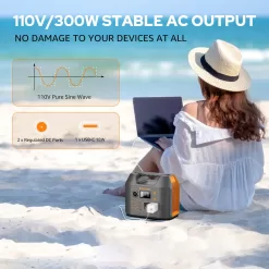 Portable Power Station EnginStar 300W Solar Generator 110V 296Wh