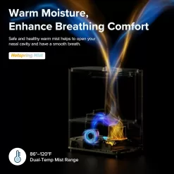 LEVOIT Humidifiers for Bedroom Home, Smart Warm and Cool Mist Air Humidifier for, OasisMist4.5L, White