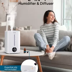Qacofee 5L Humidifiers for Bedroom, Qacofee Humidifier, Whisper-Quiet Air Humidifier for 50H Runtime