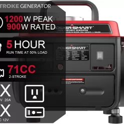 PowerSmart 1200W Portable Generator, Small Generator for Camping Outdoor, Ultralight, EPA & CARB Compliant