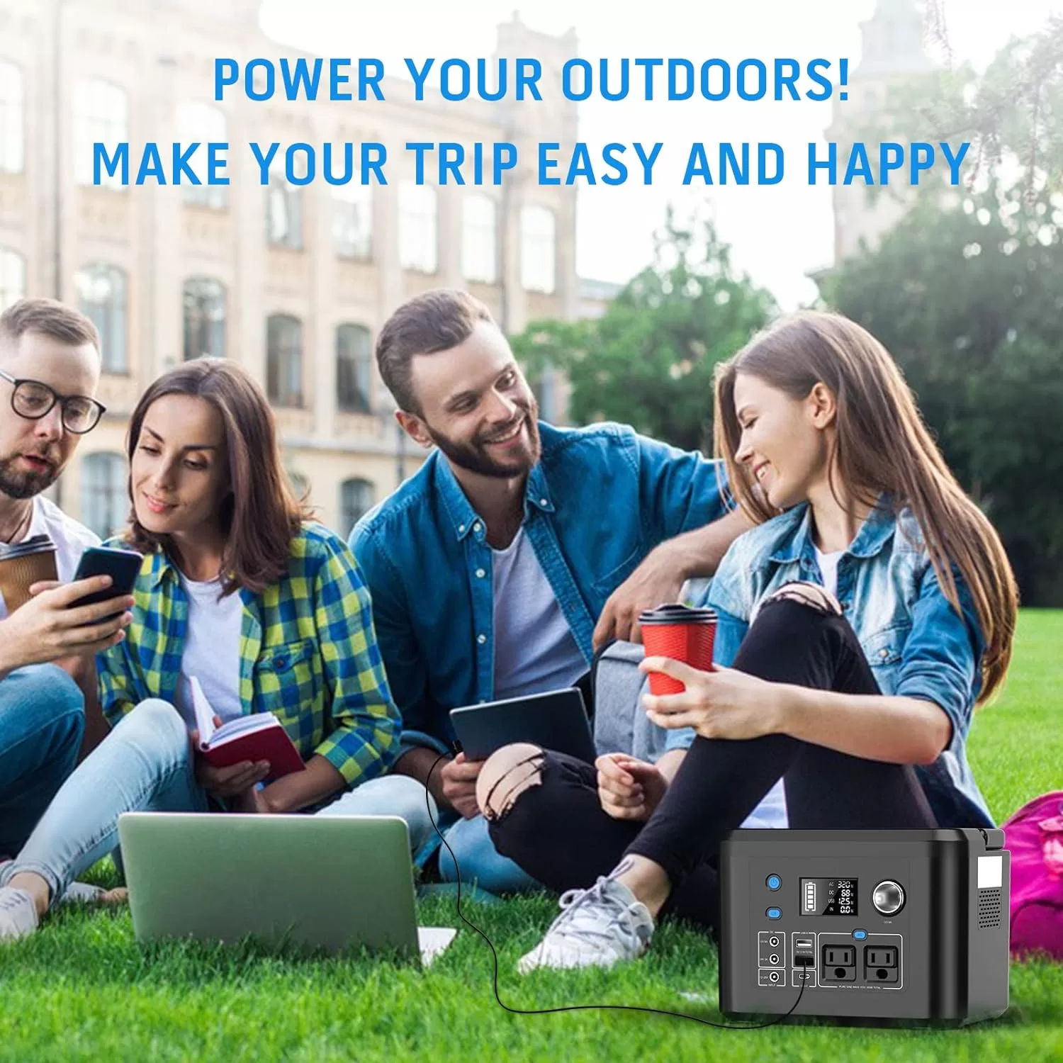 Portable Power Station 350W, Powkey 260Wh/70,000mAh Backup Lithium Battery