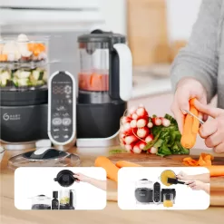 Babymoov Duo Meal Station Food Maker 6 in 1 Food Processor with Steam Cooker