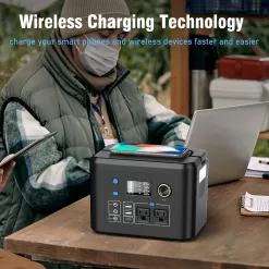 Portable Power Station 350W, Powkey 260Wh/70,000mAh Backup Lithium Battery