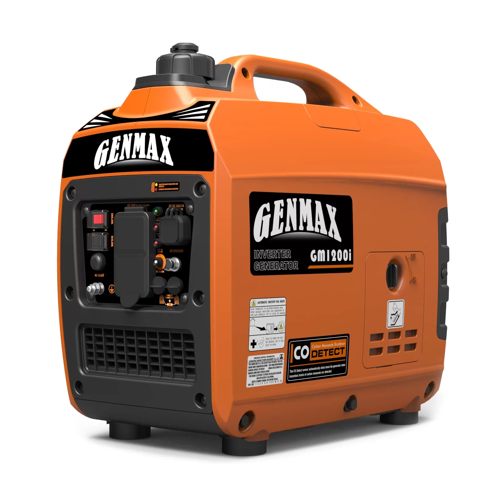 GENMAX Quiet Power Series Inverter Generator, Gas Powered, EPA Compliant