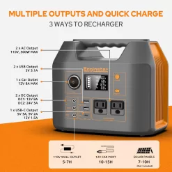 Portable Power Station EnginStar 300W Solar Generator 110V 296Wh