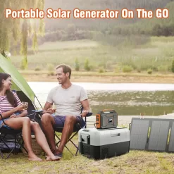 ZeroKor Portable Solar Generator, 300W Portable Power Station with Foldable 60W Solar Panel