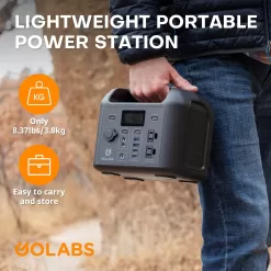 GOLABS R300 Portable Power Station, 299Wh LiFePO4 Battery Backup with 300W Pure Sine Wave AC Peak 500W