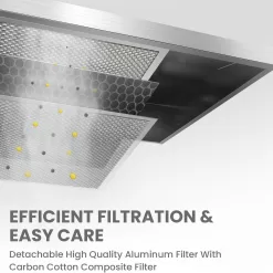 Comfee CVU30W2AST Range Hood 30 Inch Ducted Ductless Vent Hood Durable Stainless Steel Kitchen Hood