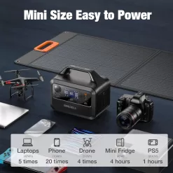 GRECELL Portable Power Station 300W, 230Wh LiFePO4 (LFP) Battery