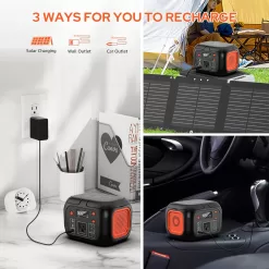 Portable Power Station 97Wh Power Bank 26400mAh Battery Pack Fasting Charging 150W AC Outlet Solar Generators