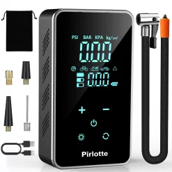 Tire Inflator Portable Air Compressor - Air Pump for Car - 18000mAh Electric Air Compressor (Black)