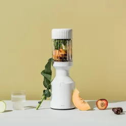 Beast Blender | Blend Smoothies and Shakes, Kitchen Countertop Design, 1000W | Take Blends To-Go with Reusable Straw Cap System (Cloud White)
