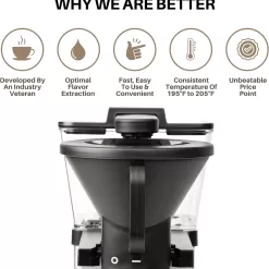 Simply Good Coffee - Olson Coffee Brewer, 8 Cup Coffee Brewer, Perfect Coffee Every time
